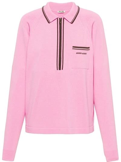 miu miu pink shirt|Begonia Pink Printed Jersey T.